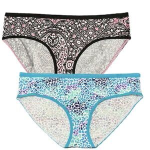 Victoria’s Secret Set of 2 Stretch Cotton Hiphugger Panty Multicolor X-arge
